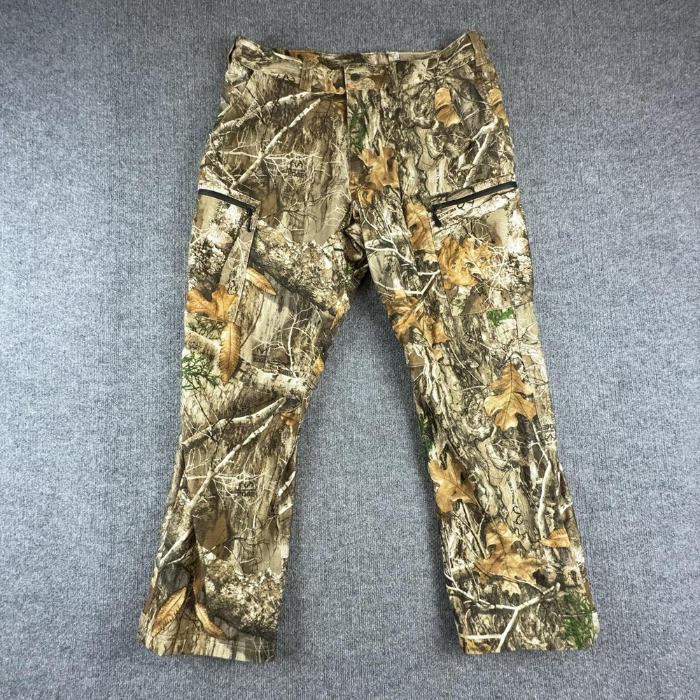 Realtree Mens Large Brown Camo Insulated Snow Softshell Hunting Pants WP10025